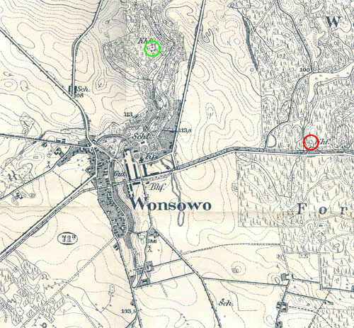 Mapa Messtischblatt 1:25000 nr  z roku 
